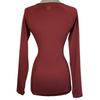 Back of Noble Outfitters 'Mariah' Long Sleeve Shirt in Garnet