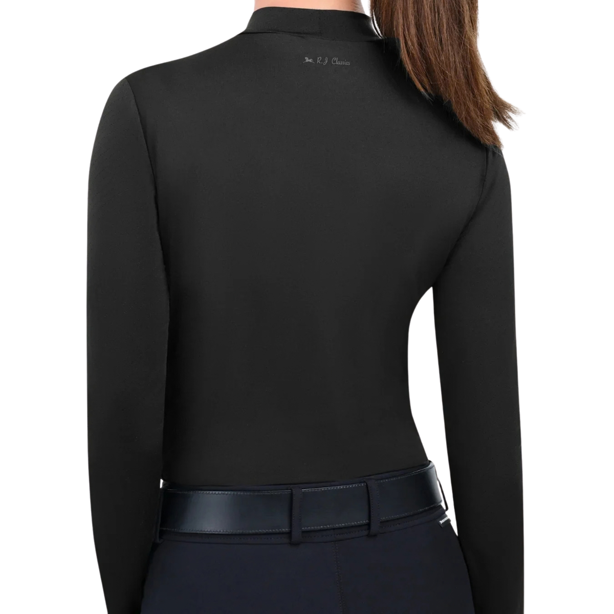 RJ Classics 'Jemma' Mock Neck Shirt in Black