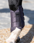 Equestrian Stockholm Mesh Brushing Boots in Dark Violet