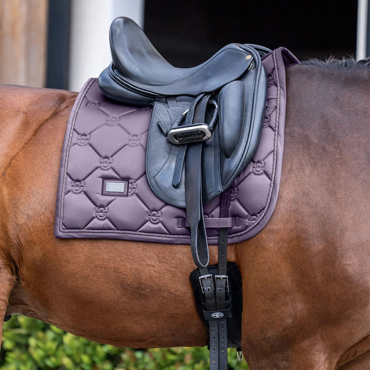 Equestrian Stockholm Dressage Saddle Pad in Dark Violet