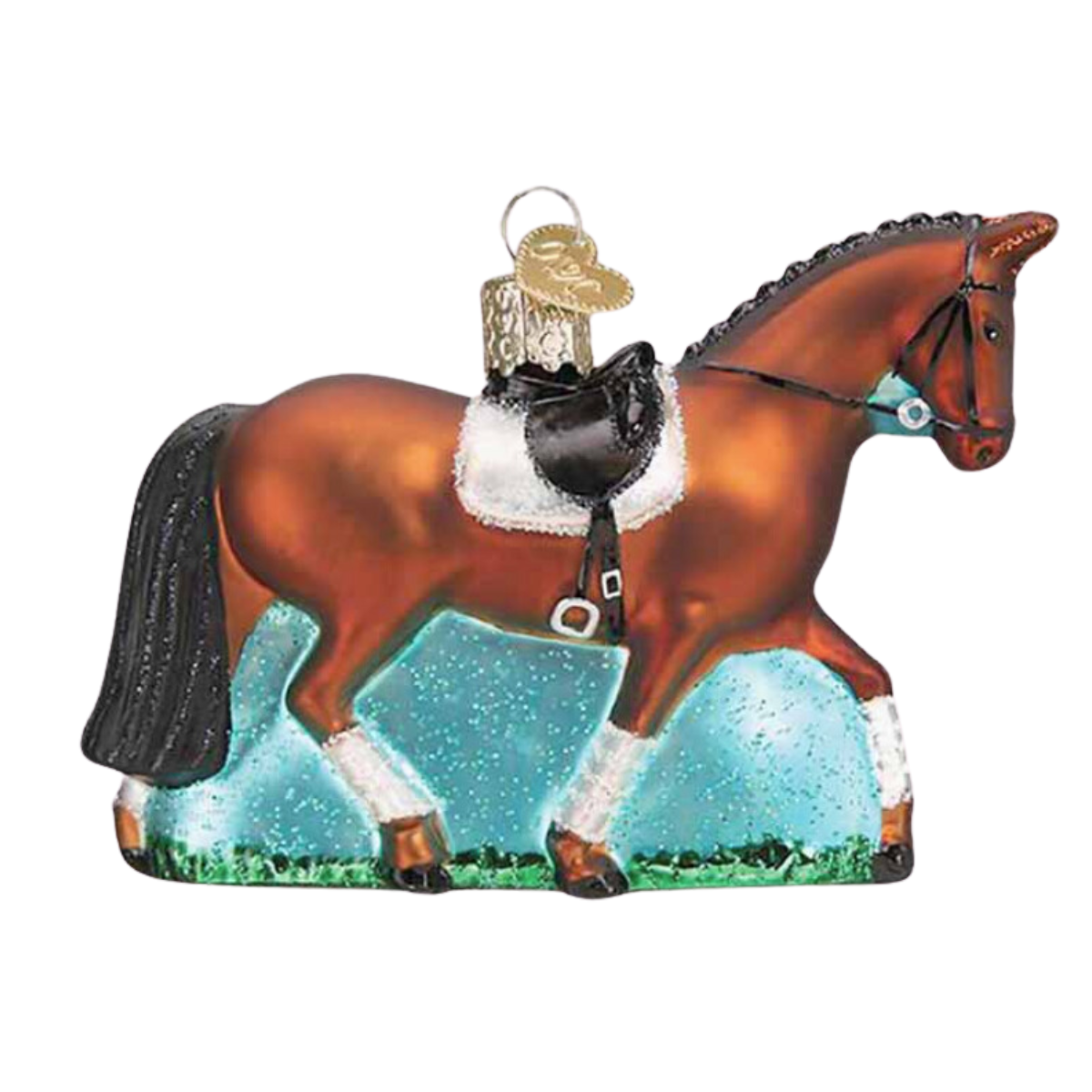 Kelly &amp;amp; Co. Glass Ornament in Dressage Horse