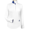 Essex Classics Talent Yarn Long Sleeve Show Shirt in White/Wineglass - Women's XL