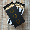 Stable Style Oversized Horseshoe Matches in Black/Gold Foil