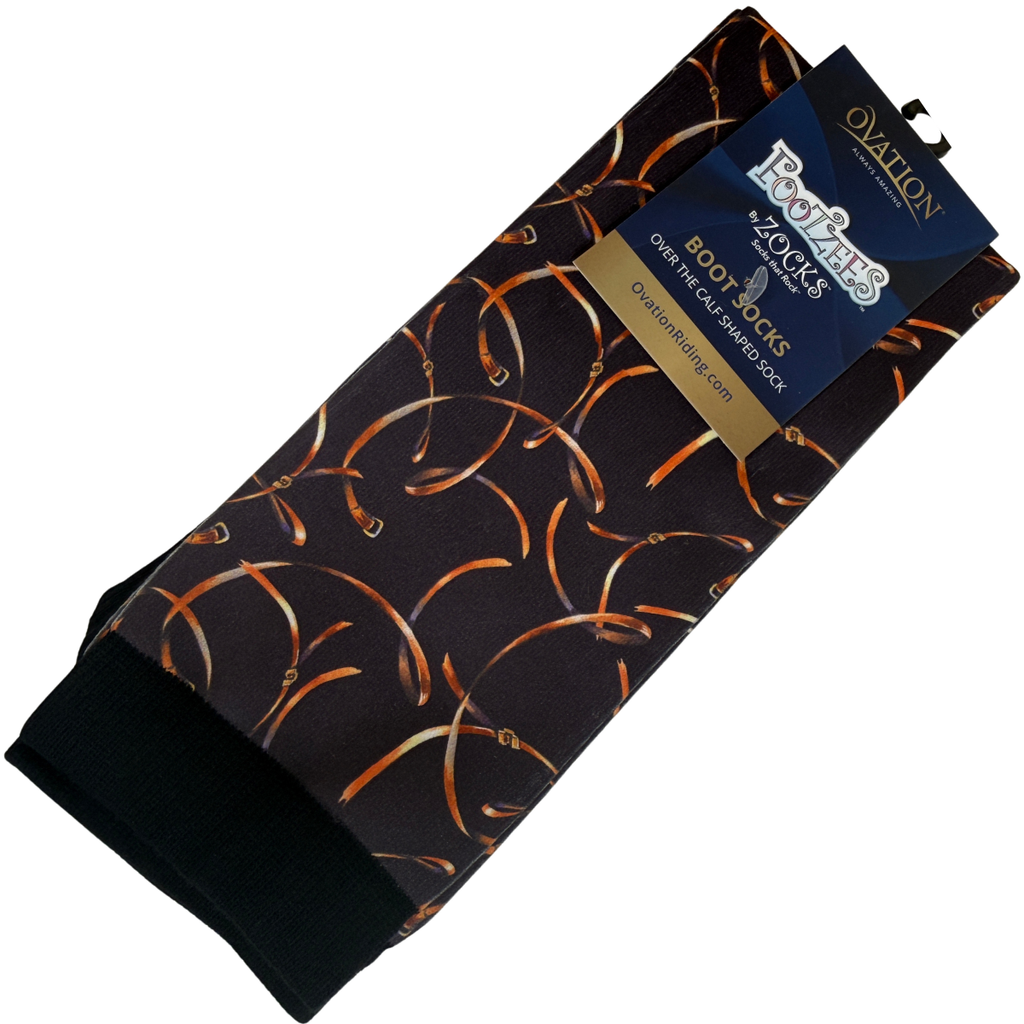 Ovation 'Footzees' Zocks in Black Vintage Reins