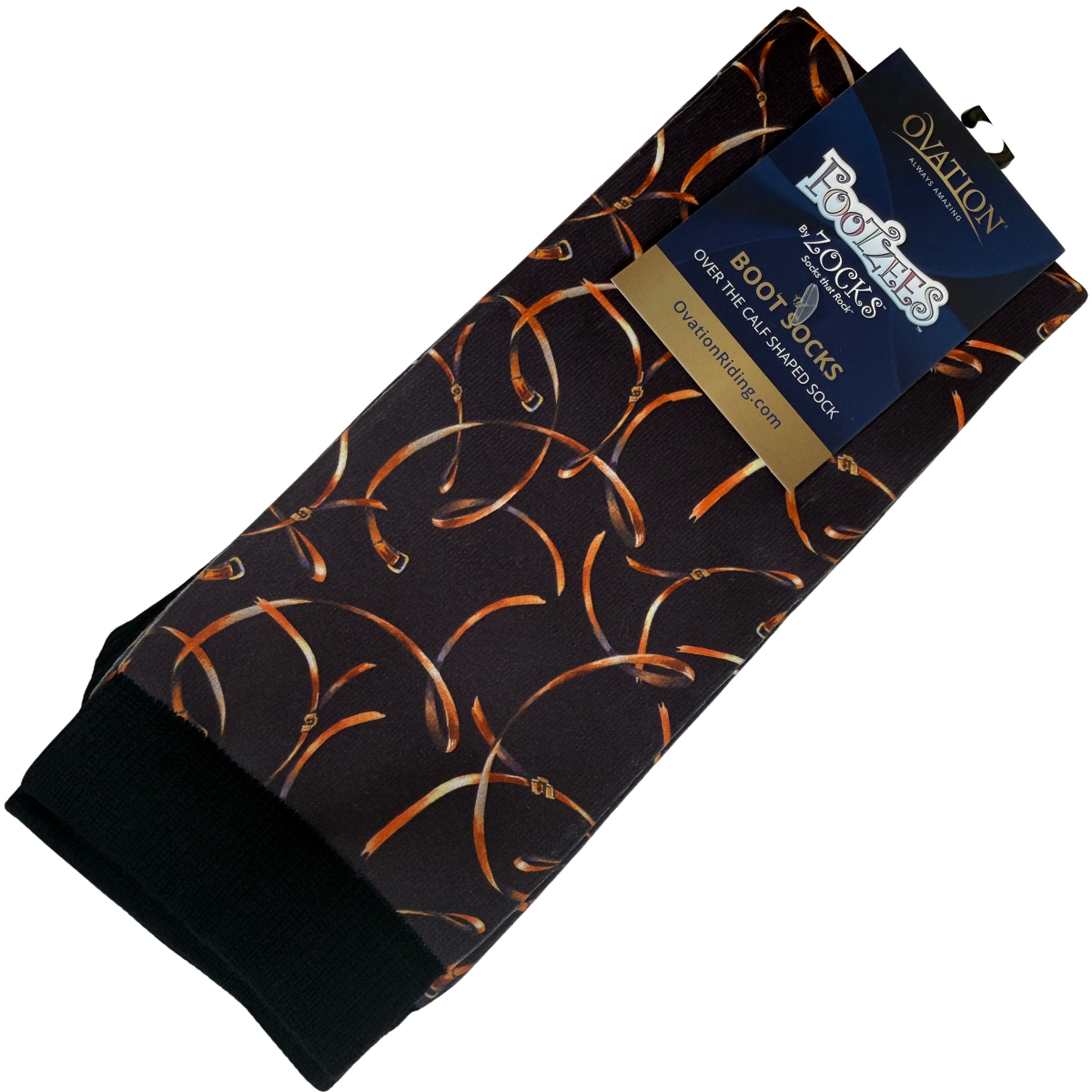 Ovation 'Footzees' Zocks in Black Vintage Reins