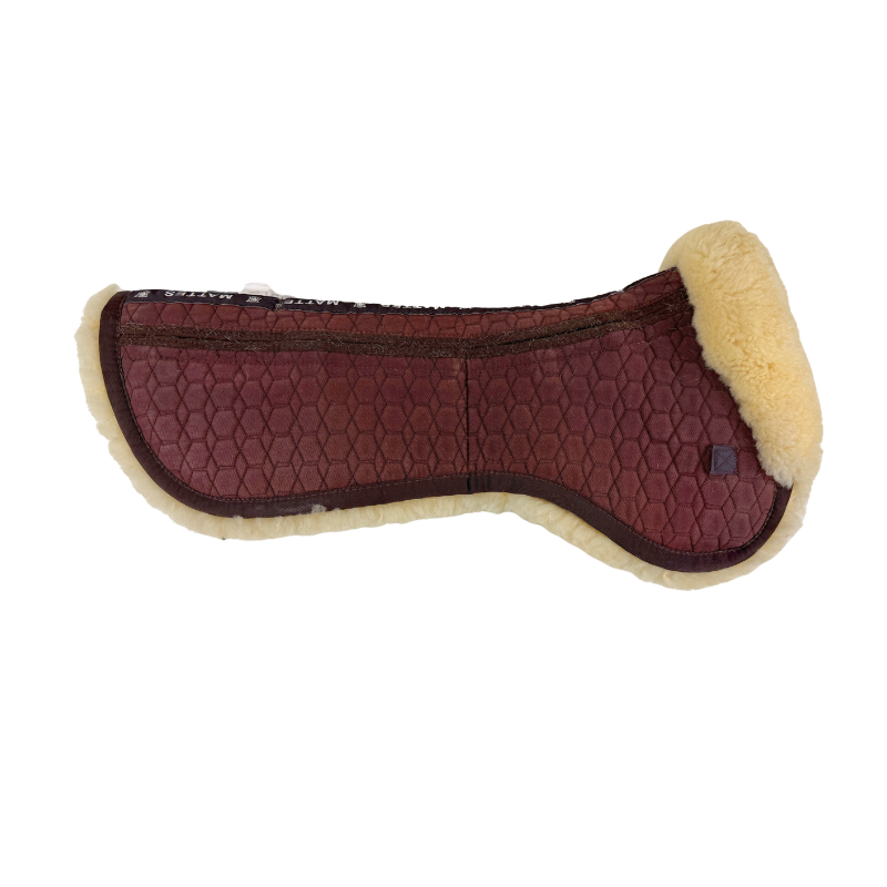 Mattes Dressage Half Pad in Brown/White
