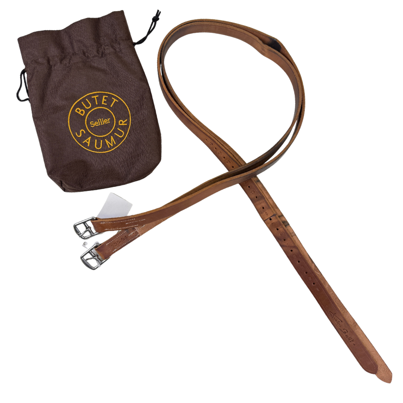 Butet Unlined 'Cowhide' Stirrup Leathers in Gold - 54"