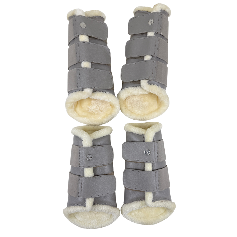 PS of Sweden Brushing Boots Set in Grey Taupe