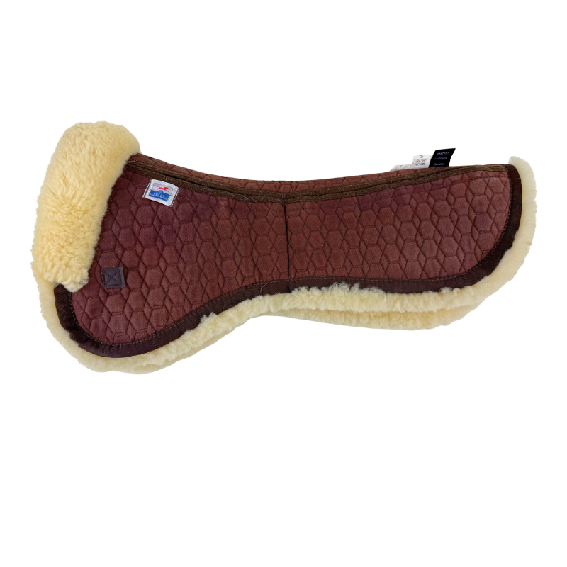 Mattes Dressage Half Pad in Brown/White