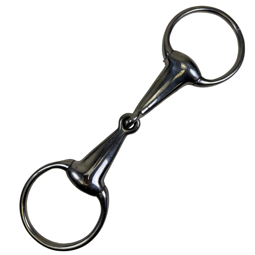 Korsteel Lightweight Hollow Mouth Eggbutt Snaffle Bit in Stainless Steel