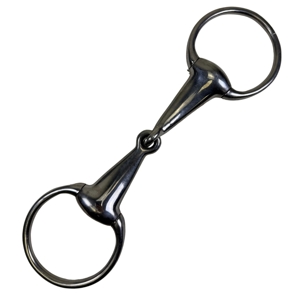 Korsteel Lightweight Hollow Mouth Eggbutt Snaffle Bit in Stainless Steel