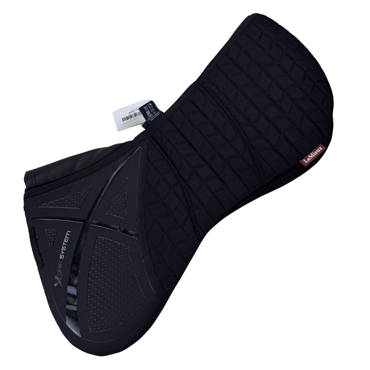 LeMieux 'ProSorb Plain 3 Pocket' Quilted Half Pad Black in Black