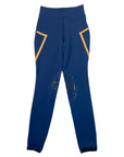 Front of RG Italy 'RG Leggings' Riding Tights in Classic Blue