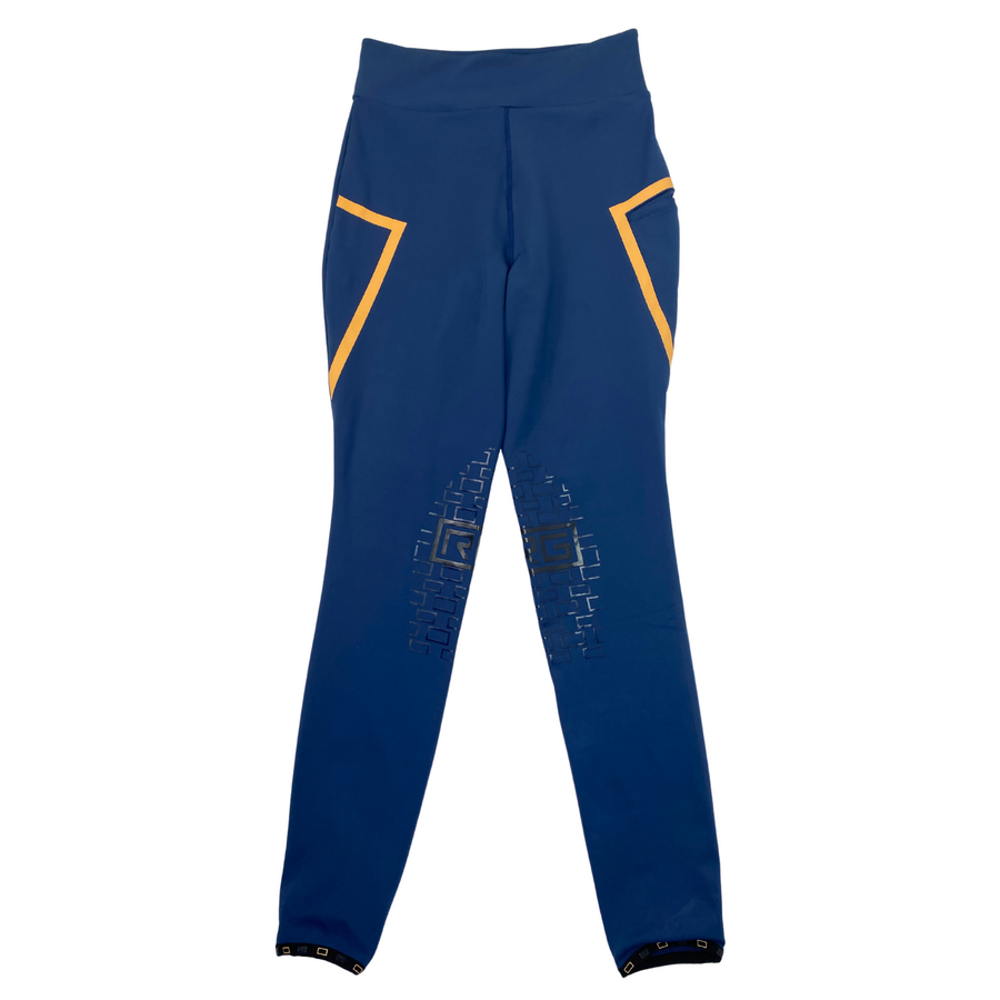 Front of Products RG Italy 'RG Leggings' Riding Tights in Classic Blue - Women's IT 40 (Medium)