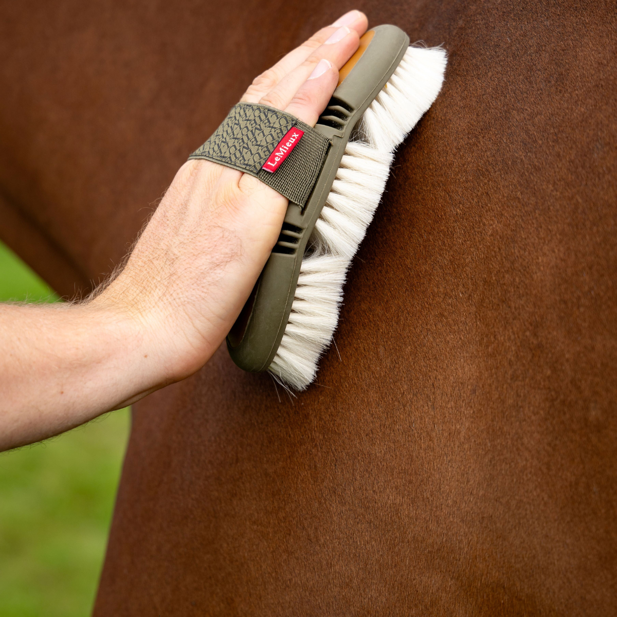 LeMieux 'Flexi' Goats Hair Body Brush in Alpine