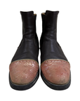 Romitelli Paddock Boots in Brown/Pearlescent Pink