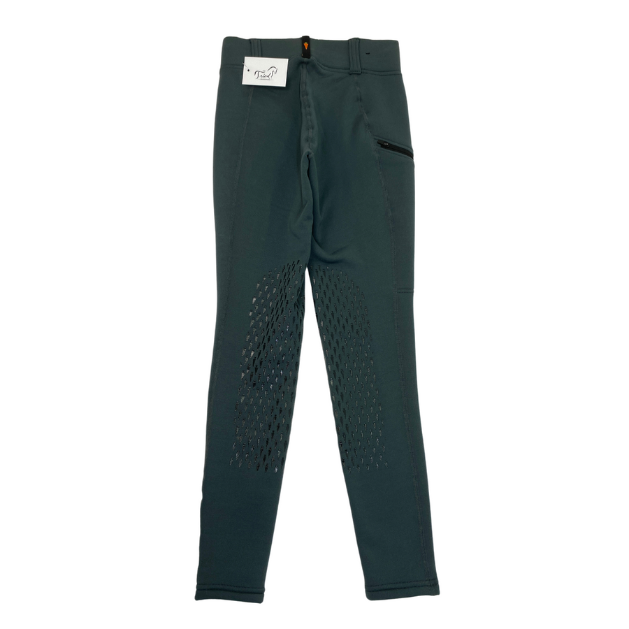 Back of Kerrits 'Power Stretch' Winter Tights in Space Grey