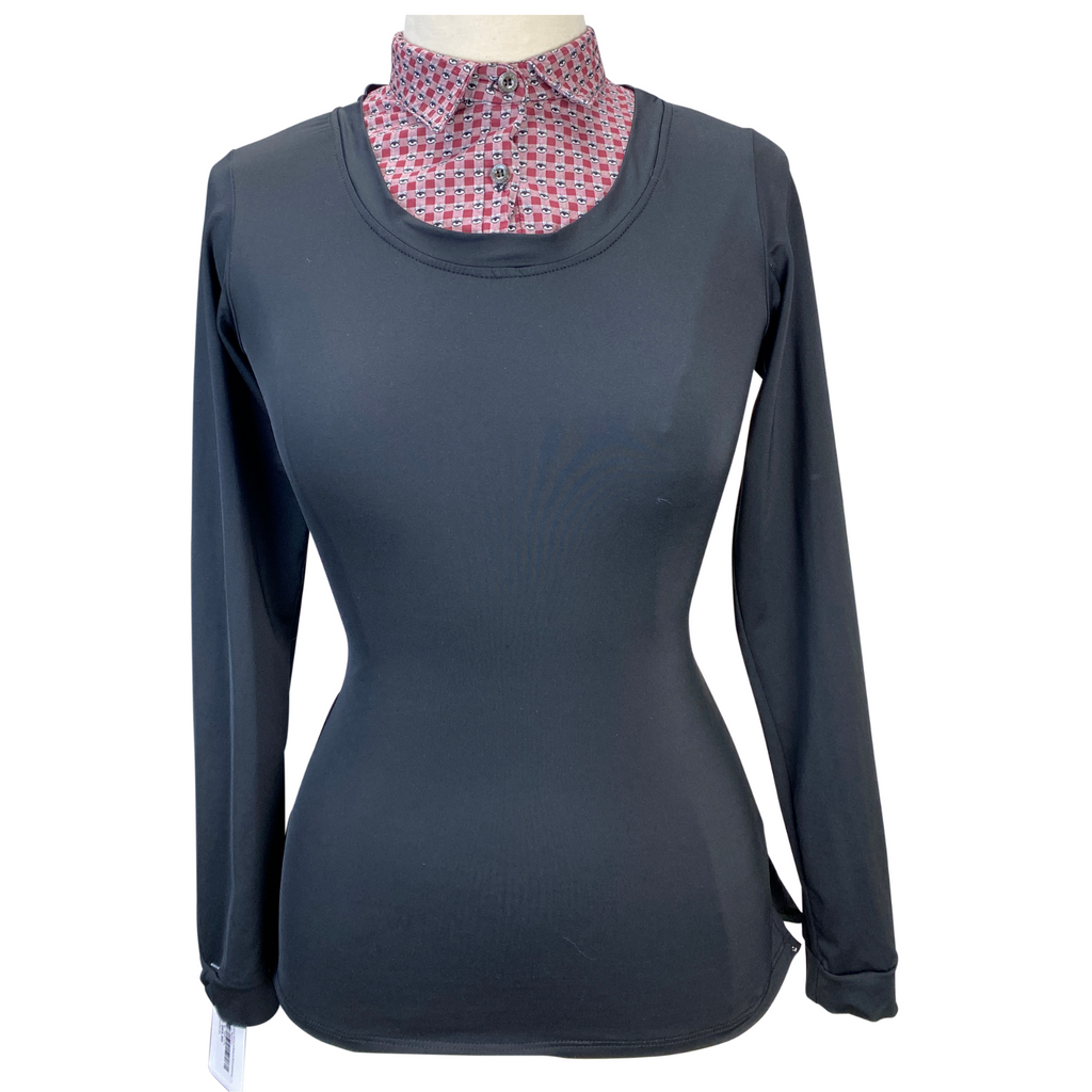 Callidae 'The Practice' Long Sleeve Shirt in Black/Bloodstone Eyes - Women's Large