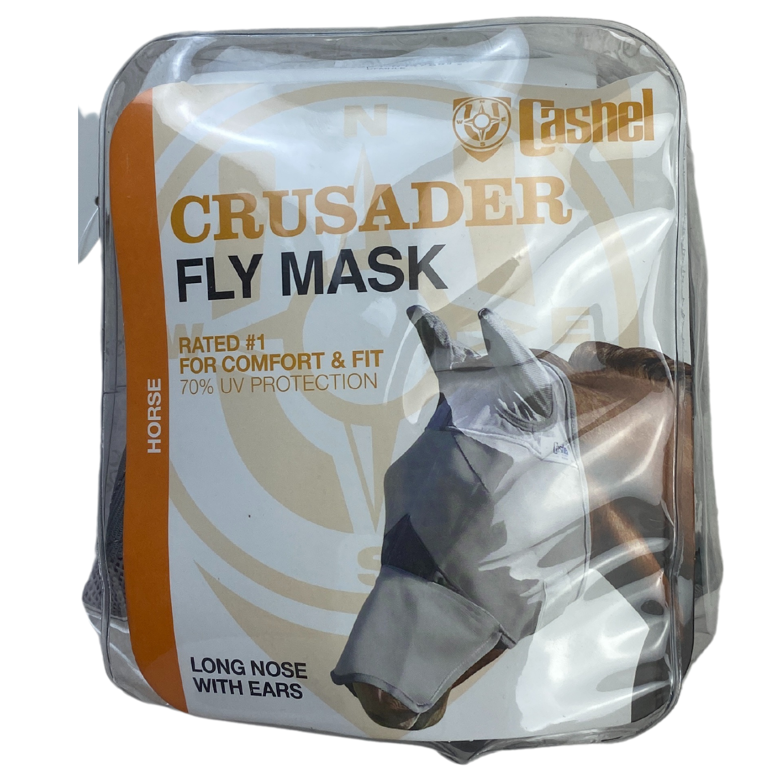 Cashel Crusader Long Nose with Ears Fly Mask in Grey