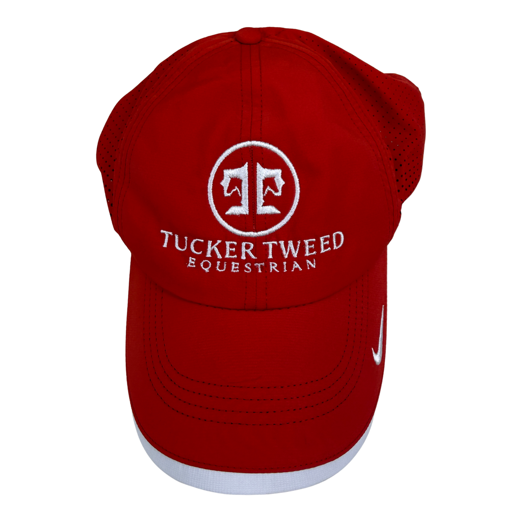 Tucker Tweed Equestrian Embroidered Hat in Red