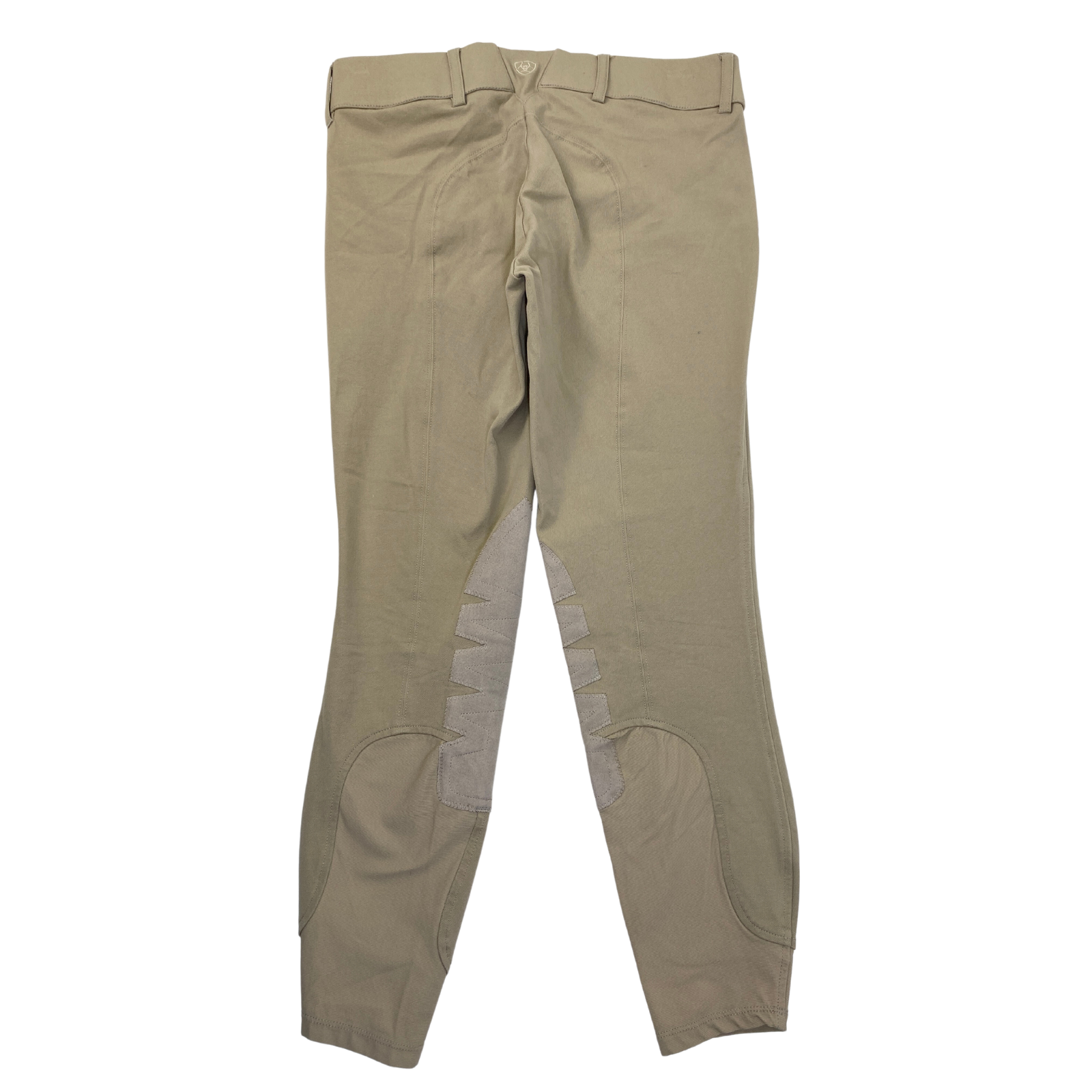 Back of Ariat Heritage Elite Knee Patch Breeches in Khaki - Women's 24R