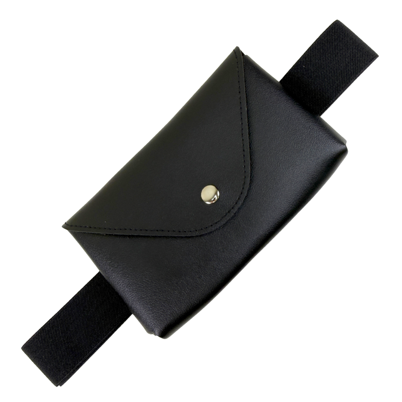 Elastic Belt Bag in Black