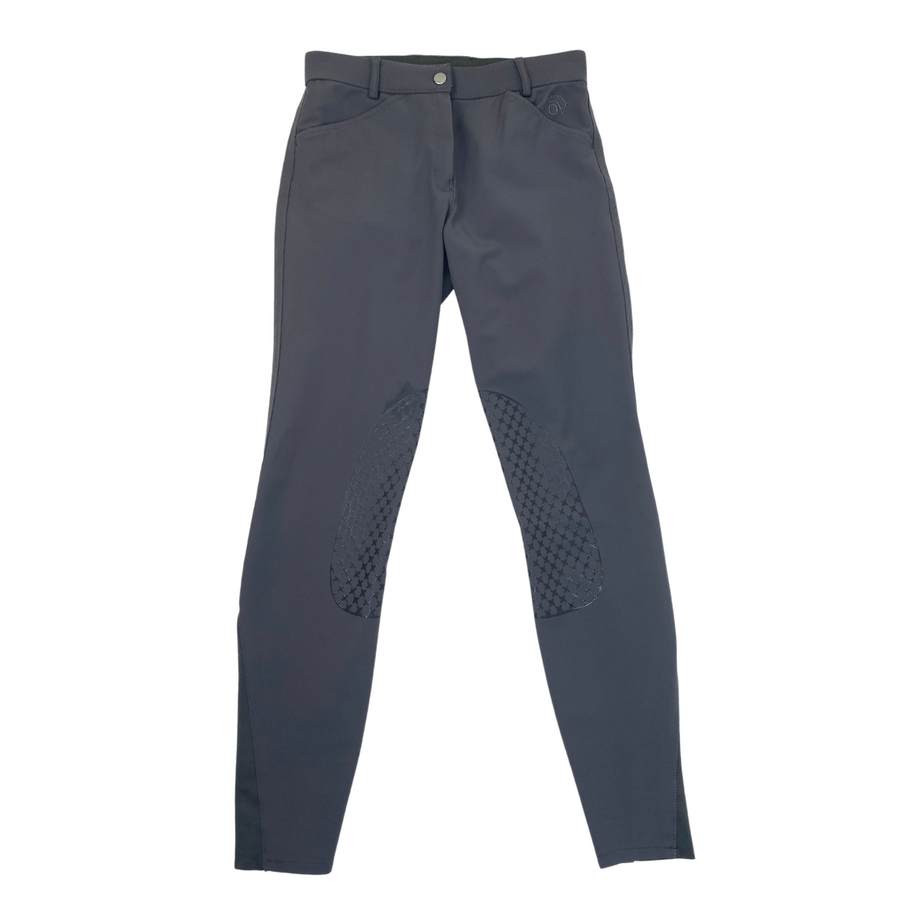 Ovation 'SoftFlex' Silicone Knee Patch Breeches in Grey