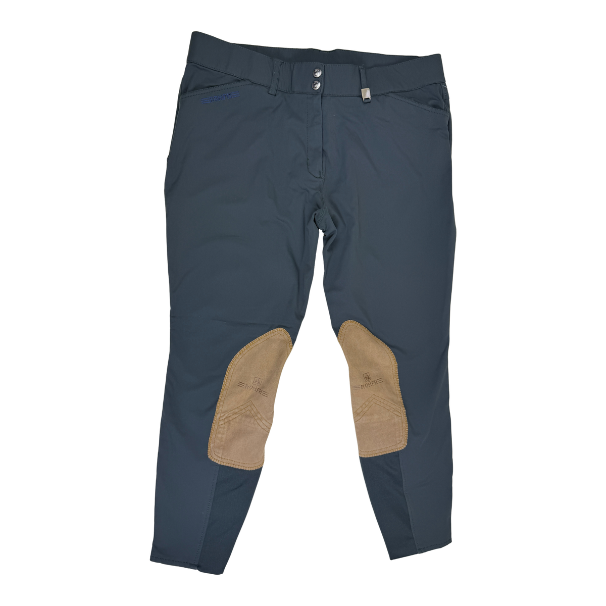 Romfh 'Sarafina' Knee Patch Breeches in Deep Lake Green