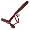 Halter Ego Designer Leather Halter in Red/Khaki 