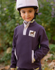 LeMieux Mini 'Mae' Popper Fleece Pullover in Juniper