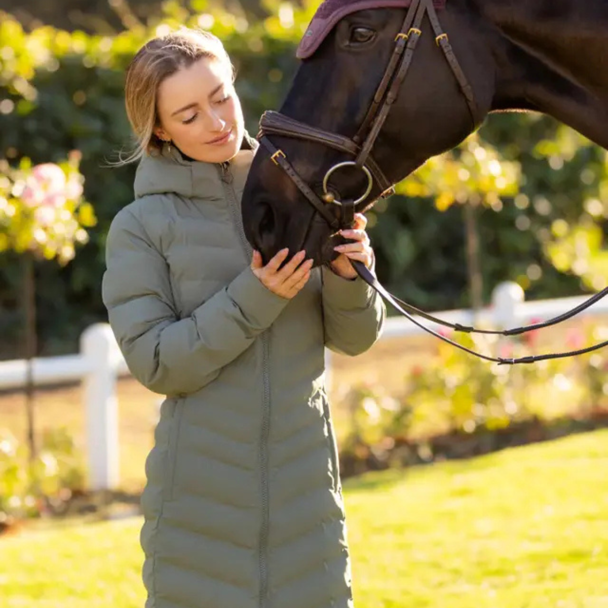 LeMieux 'Hayley' Longline Puffer Coat in Rosemary