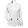 Essex Classics Talent Yarn Long Sleeve Show Shirt in White/Cow Print - Women's Small