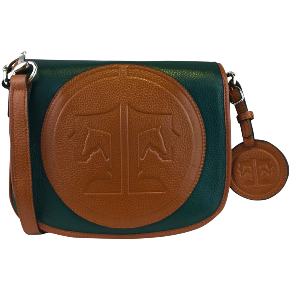 Tucker Tweed 'Camden' Signature Cross Body Bag in Green/Chestnut