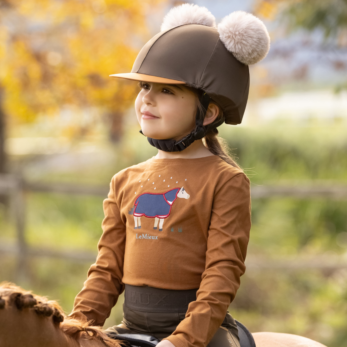 LeMieux Mini 'Jessie' Long Sleeve Shirt in Ginger