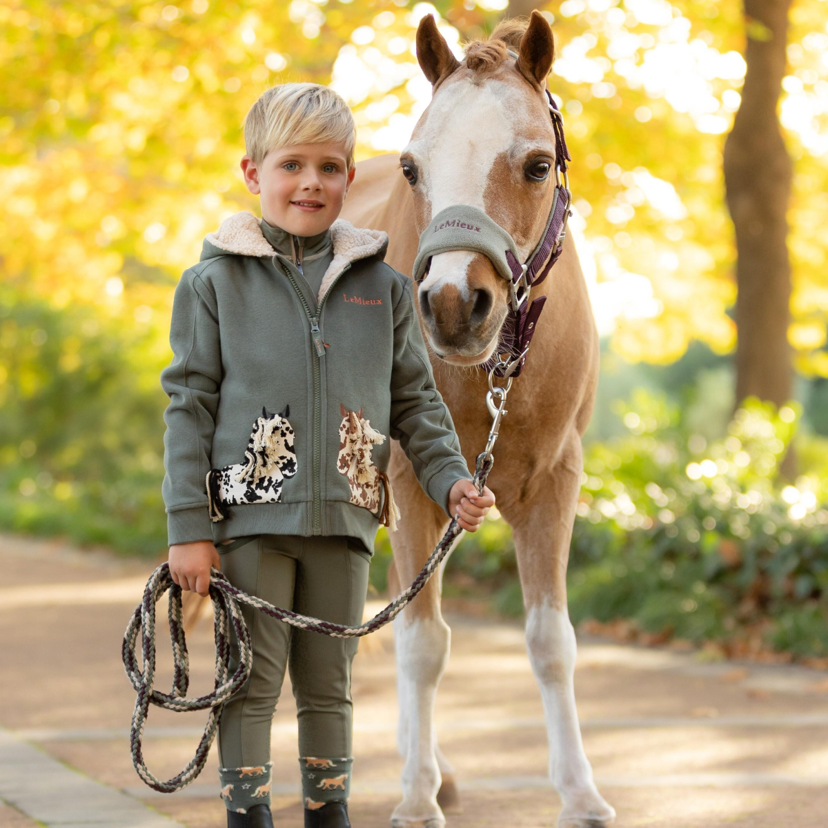 LeMieux Mini 'Charlie Pony' Hoodie in Rosemary