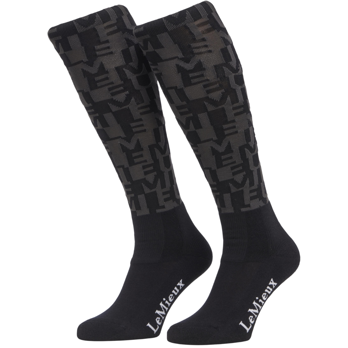 LeMieux 'Footsies' Socks in Logo AOP Black