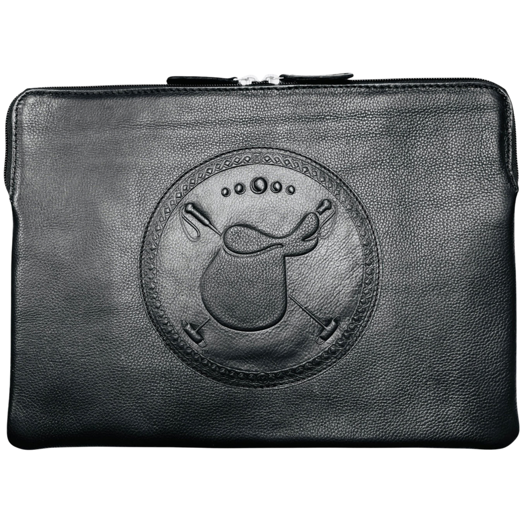 Tucker Tweed Polo Laptop Sleeve in Black