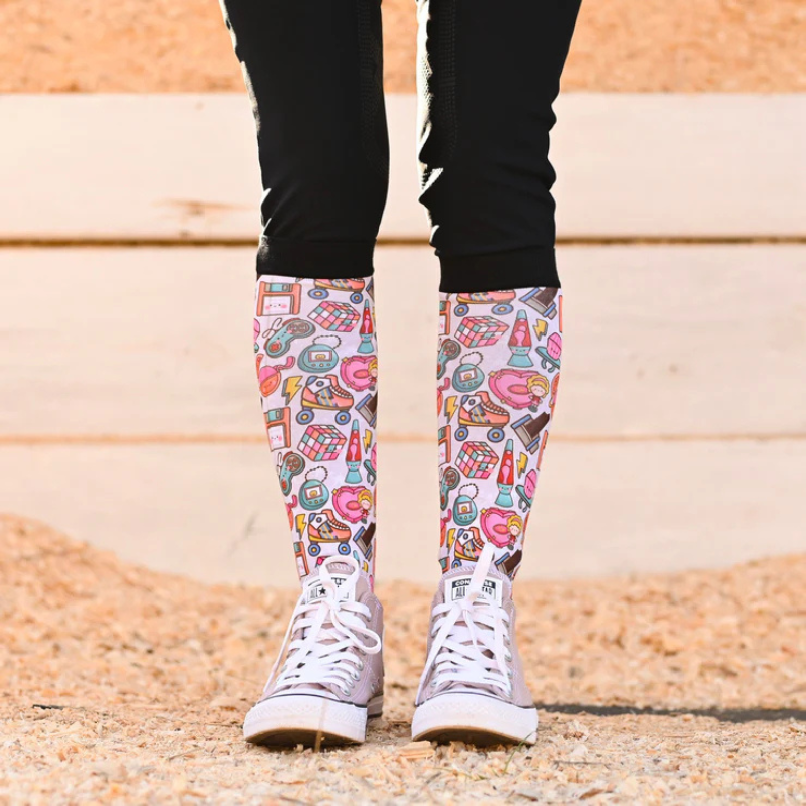 Dreamers &amp; Schemers Boot Socks in Old School Toys