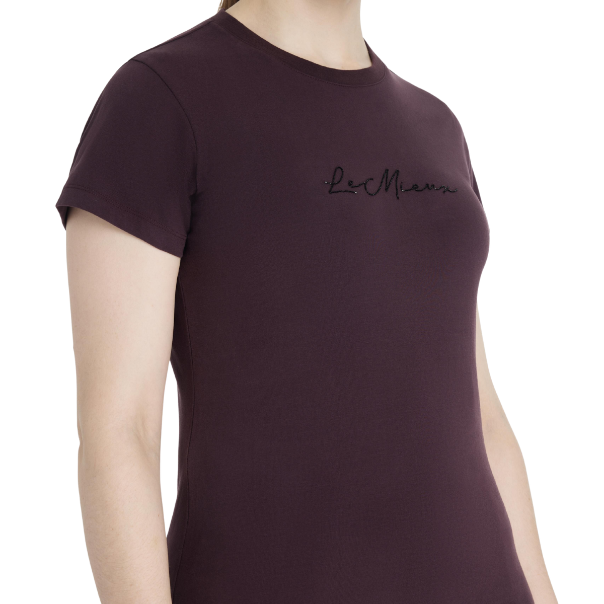 LeMieux 'Classique' Sparkle T-Shirt in Damson
