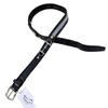 Tory Leather Ribbon & Snaffle Bits Belt in Black/Grey Ribbon