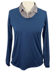 Callidae 'The Practice' Long Sleeve Shirt in Navy/Fox Pattern - Women's Large