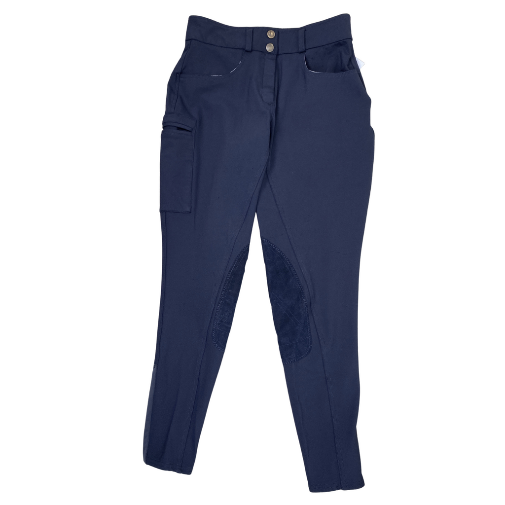 Stevie Equestrian Signature Knee Patch Breeches in Navy - Women's 26R
