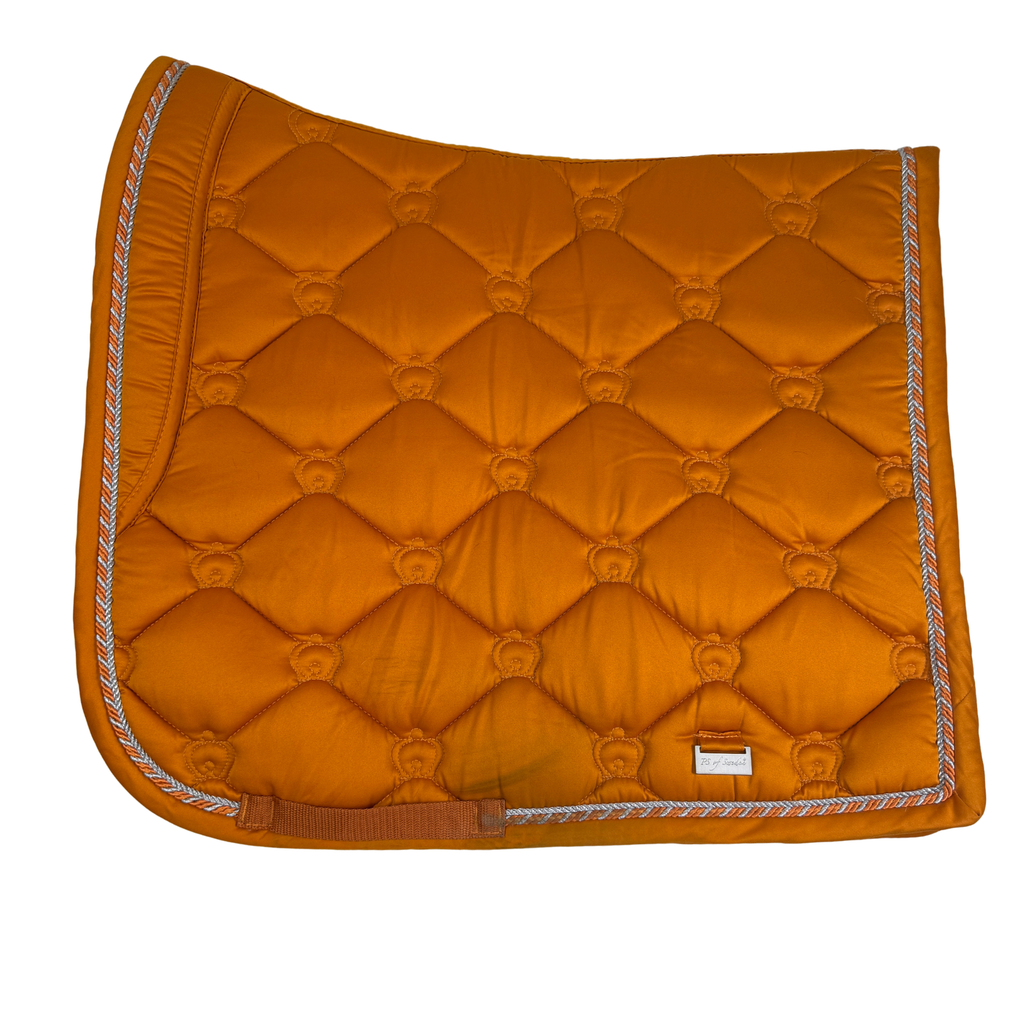 Equestrian Stockholm Dressage Saddle Pad in Pumpkin