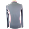 Ariat TEK Tri Factor 1/4 Zip Shirt in Grey/Pink