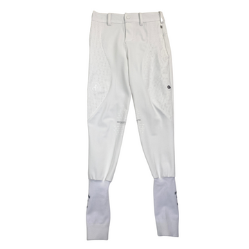 Front of Aztec Diamond 'AD' Breeches in White