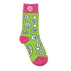 Ovation Kids 'Lucky' Knee High Socks in Light Green/Hot Pink - Children's 7-9