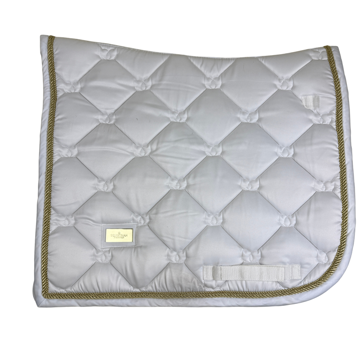 Equestrian Stockholm Dressage Saddle Pad in White Perfection