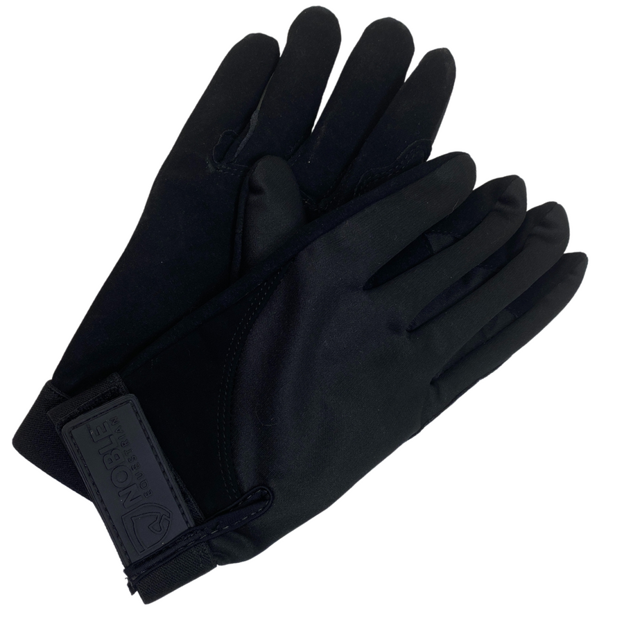 Noble Equestrian Perfect Fit Riding Gloves in Black
