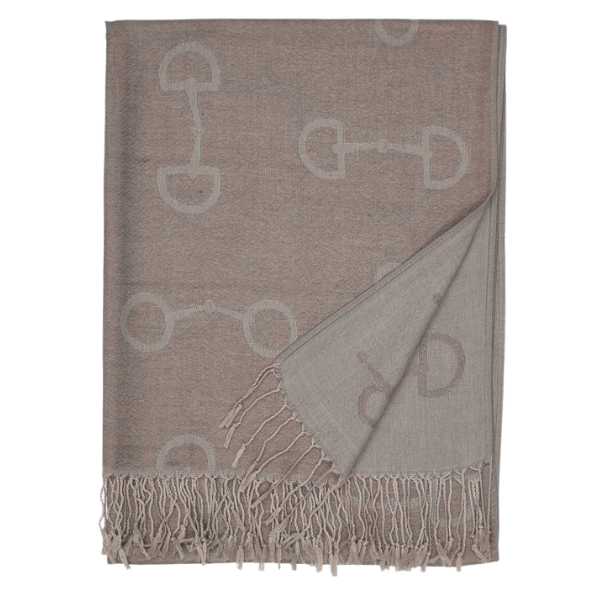Lila Snaffle Bit Scarf  in Brown - 28&quot; x 72&quot;