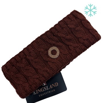 Kingsland Cable Knit Headband in Rich Hot Chocolate